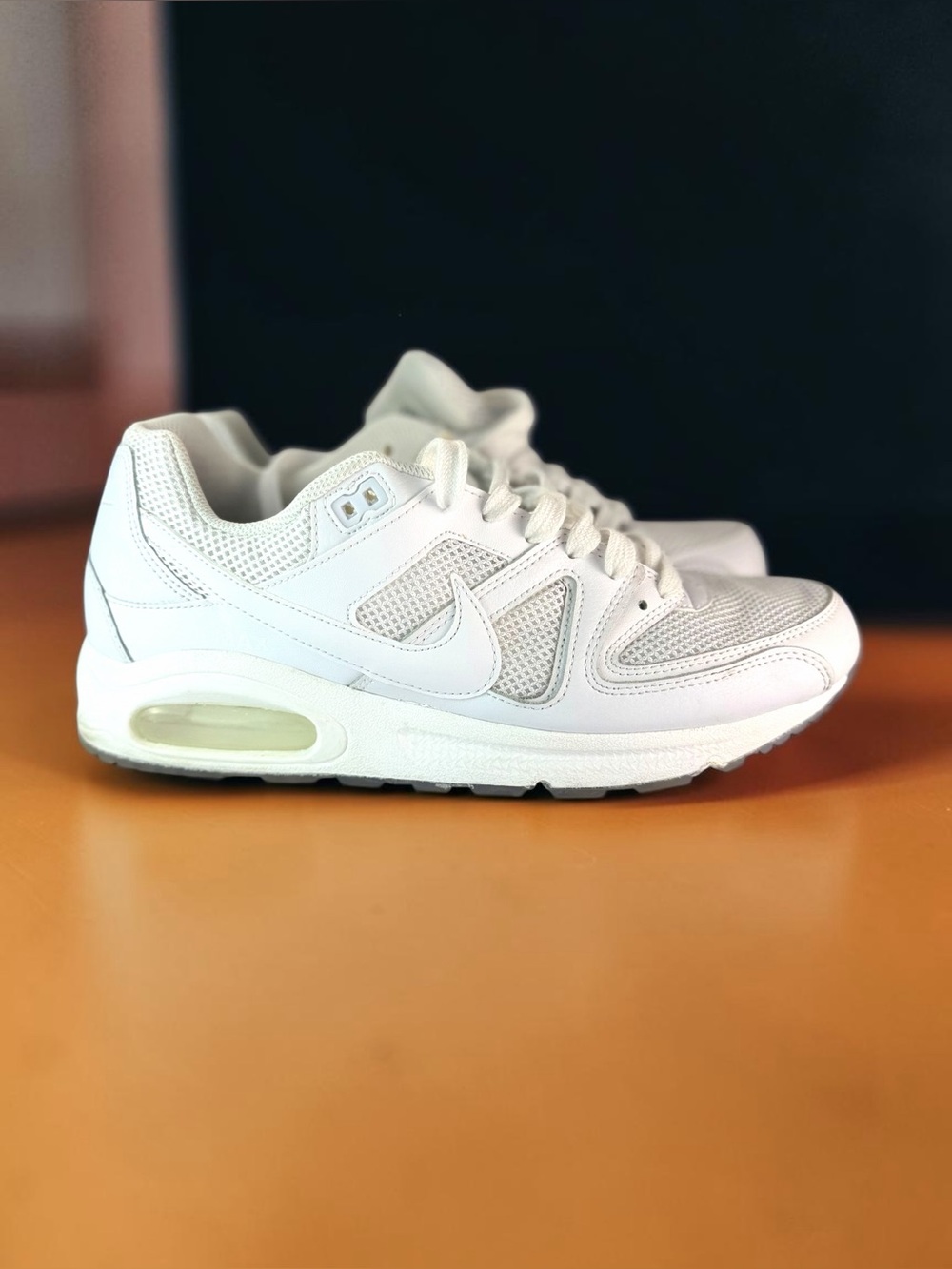 Nike Air Max Command Triple White Men’s Sneakers/Running Shoes Size 10